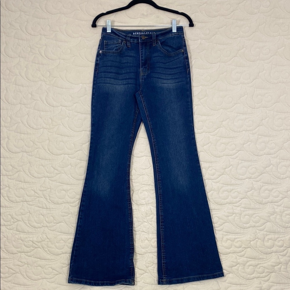 Aeropostale High Rise Flare Jeans Blue Size 4